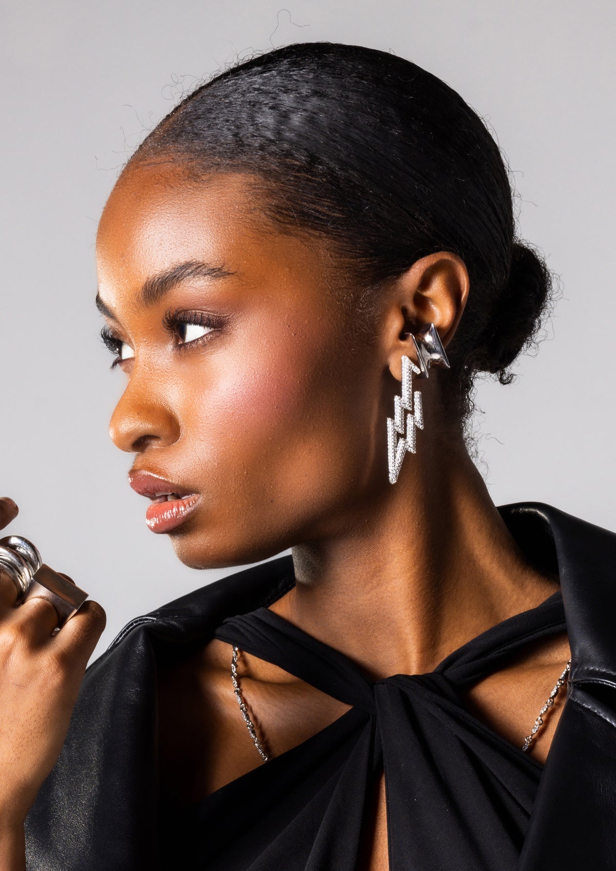 BARQ  SILVER EARRINGS
